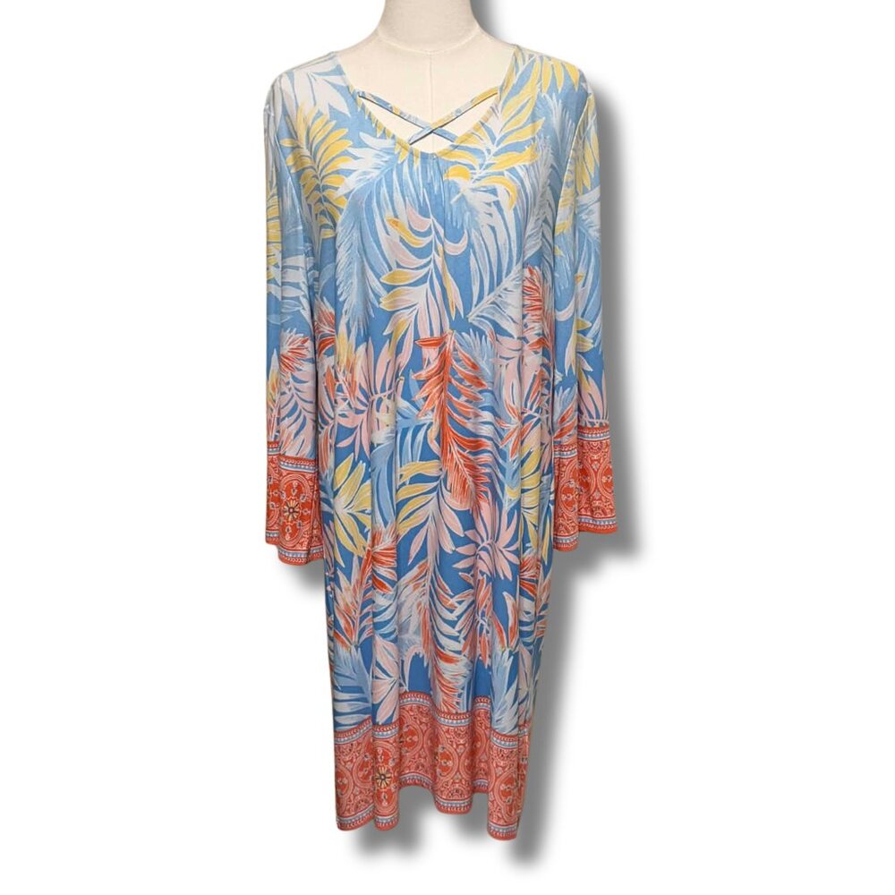 Ruby Rd. Petite XL Tropical Print Dress | Cute, Stretchy, & Vacation Ready